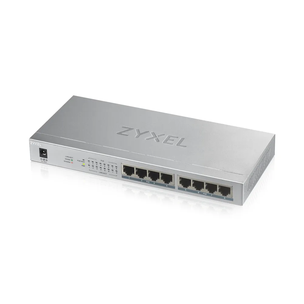 Zyxel GS1008HP 8-Port Gigabit PoE+ Switch