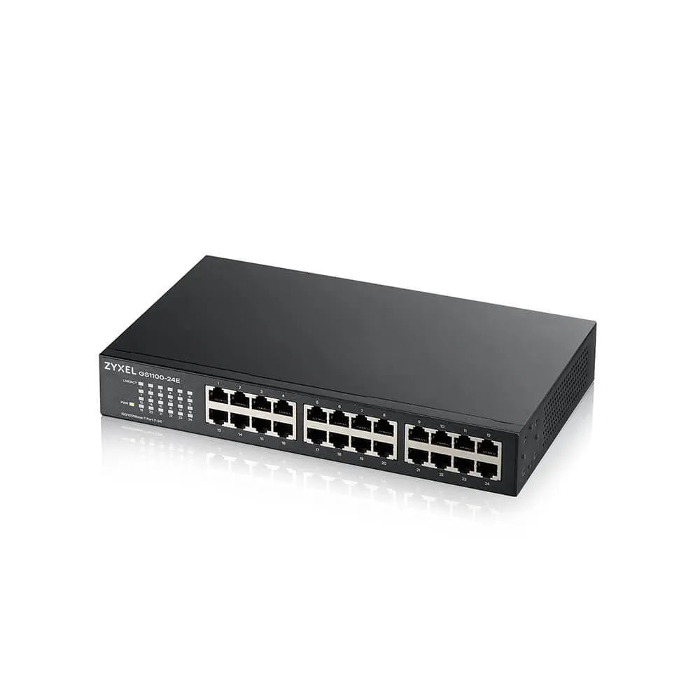 Zyxel GS1100-24E Unmanaged Gigabit Ethernet (10/100/1000) Schwarz