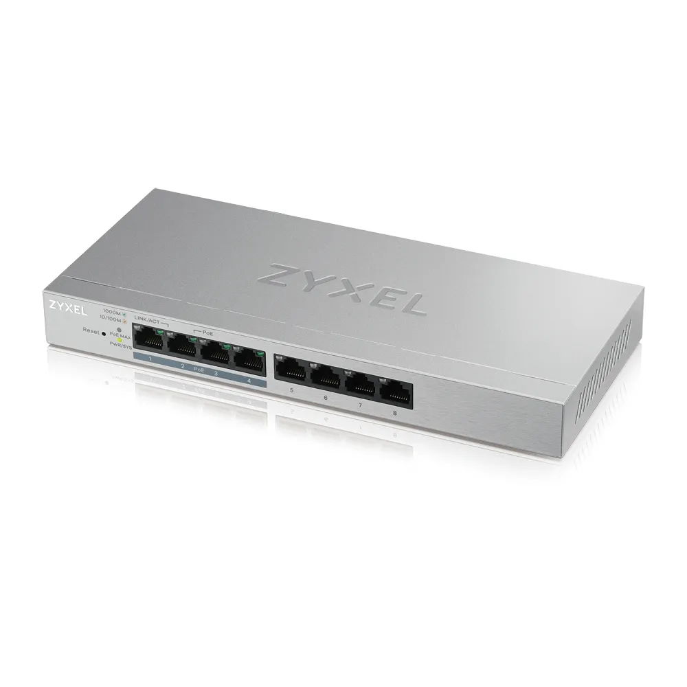 Zyxel GS1200-8HP v2 8-Port Gigabit Ethernet Managed Switch