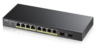 Zyxel GS1900-10HP Managed L2 Gigabit Ethernet (10/100/1000) Power over Ethernet (PoE) 1U Schwarz