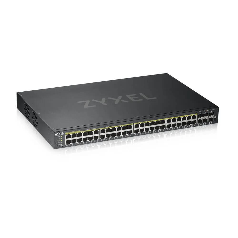 Zyxel GS1920-48HP v2 Managed Switch, 48 Gigabit-Ethernet-PoE-Ports