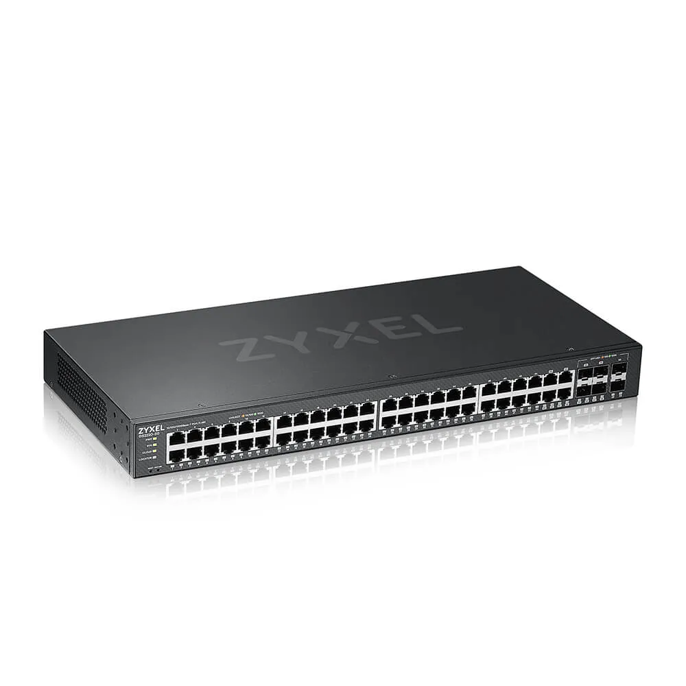 Zyxel GS2220-50-EU0101F Netzwerk-Switch Managed L2 Gigabit Ethernet (10/100/1000) Schwarz
