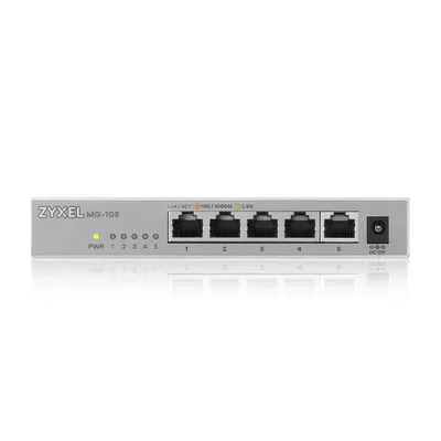 Zyxel XMG-105 2,5G 5-Port Metall QoS Kompakter Hochleistungs-Switch
