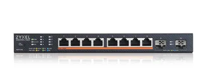 Zyxel Switch, 8 Ports, 2,5 G Ethernet, 2 SFP+, verwaltetes PoE+, 130 W Rack