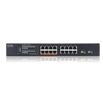 Zyxel 16-Port 2,5G Switch, 2 SFP+, L2 Managed, 180 W PoE, Rackmontage