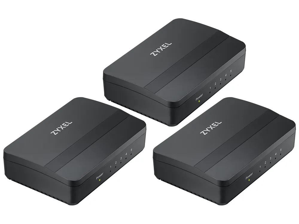 ZYXEL, Netzwerk-Switch, GS-105S v2, 10/100/1000 Mbit/s, 5Port, 3er Pack