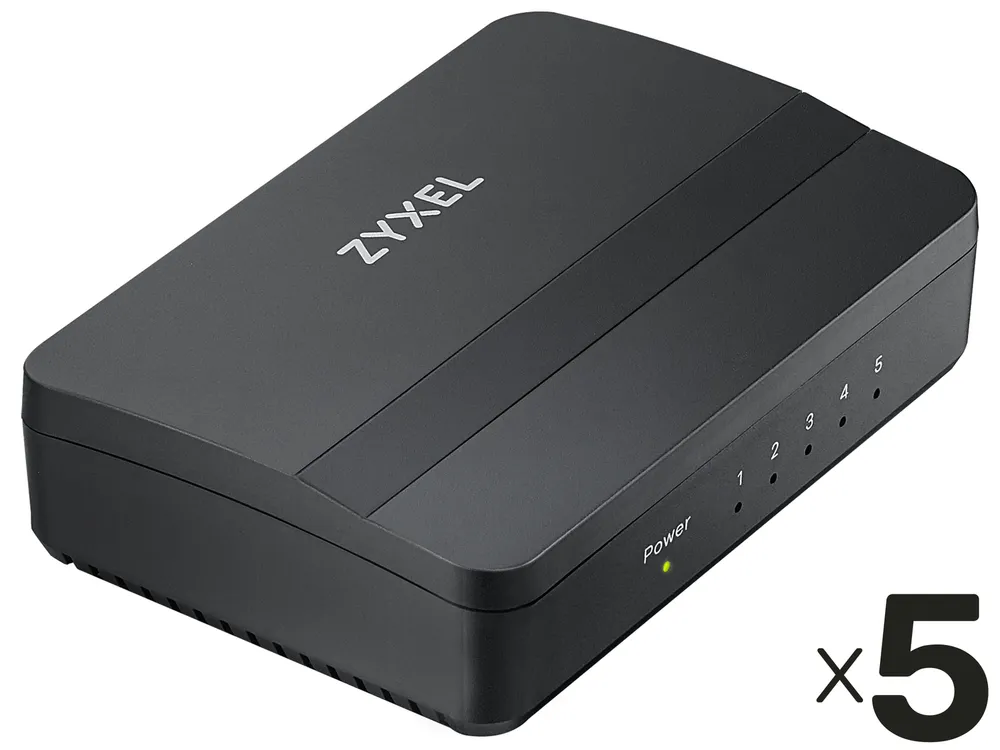 ZYXEL, Netzwerk-Switch, GS-105S v2, 10/100/1000 Mbit/s, 5Port, 5er Pack